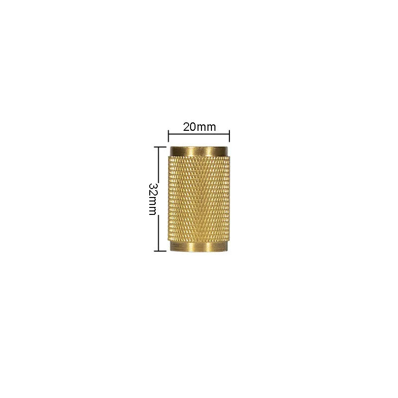 Brass Knurled Cabinet Handles Wardrobe Bar Pull with Baseplate Textured Furniture Door Handle with Baseboard Drawer Knobs
