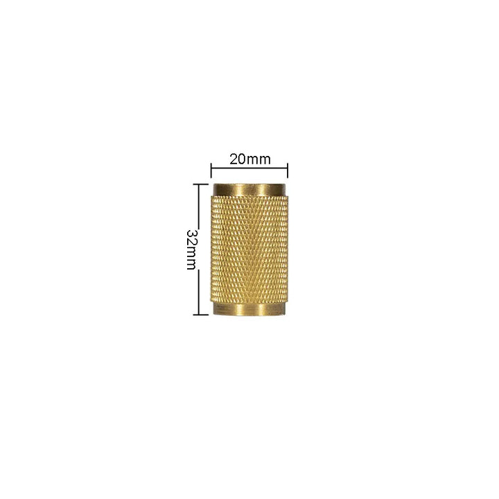 Brass Knurled Cabinet Handles Wardrobe Bar Pull with Baseplate Textured Furniture Door Handle with Baseboard Drawer Knobs