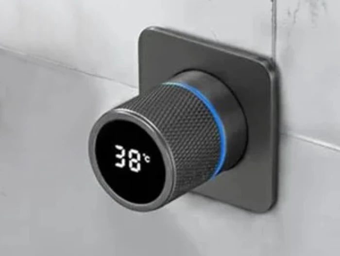 Digital hot and cold square Shower Mixer one way Valve Solid Brass Shower Faucet or bidet Control Wall Mounted hot and cold Mixer Valve