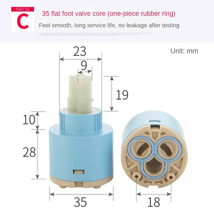 Faucets Mixing Spool Valve 25 MM/35 MM/40 MM Cartridge Ceramic Cartridge Mixer Tap Kitchen Bath Basin Shower Taps Accessories