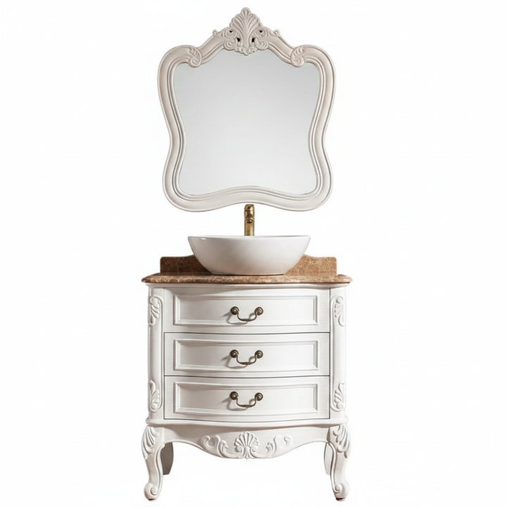 French Victorian Bathroom Vanity Solid Oak
