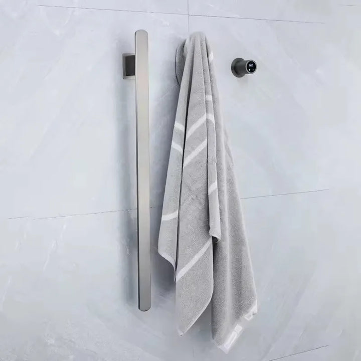 Bathroom Towel Warmer Hidden Wires Electric Heated Towel Rail Temperature Time Control Bath Electric Towel Rack