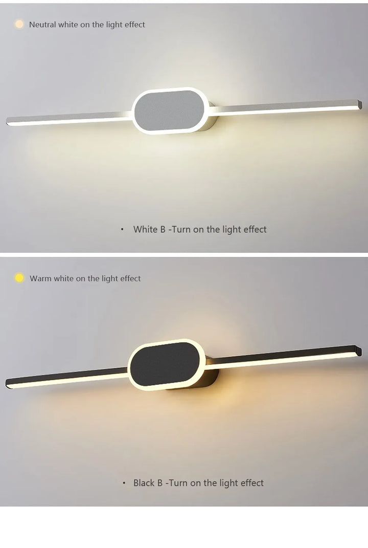 40/60/80CM Mirror Front Lamp  Bathroom Decorative Lights Mirror 40/60/80cm Long Strip Wall Sconces Living Room Indoor Fixture