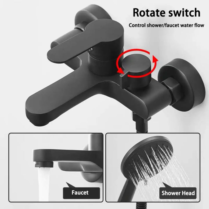 Pet Bathroom Shower Faucet Mixing Valve Shower Shower Set Bathtub Mixing Switch Triple Hot and Cold Faucet Shower Faucet