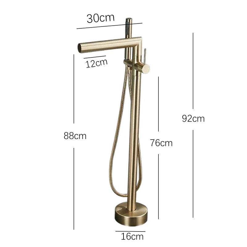BARRET-Freestanding Bathtub filler Faucet Floor