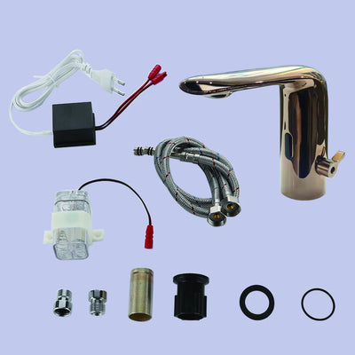 Rose Gold automatic commerical single hole bathroom faucet