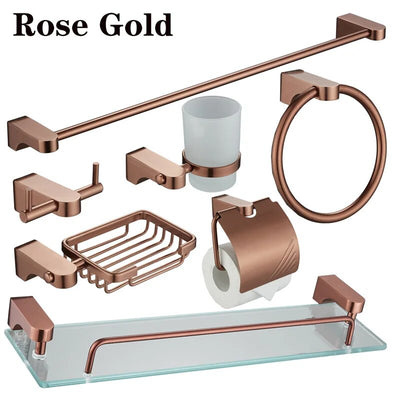 Rose Gold bathroom accessories