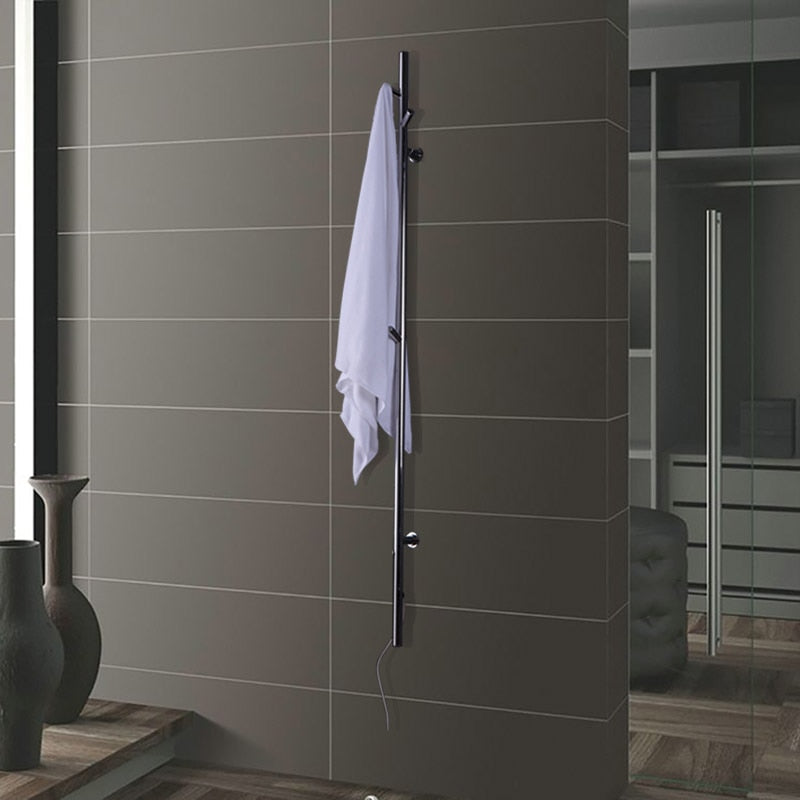 Chrome wall mounted electric towel warmer