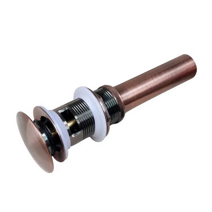 Antique Red Copper Bathroom Lavatory Faucet Vessel Vanity Sink Pop Up Drain Stopper With Overflow Accessories zsd051