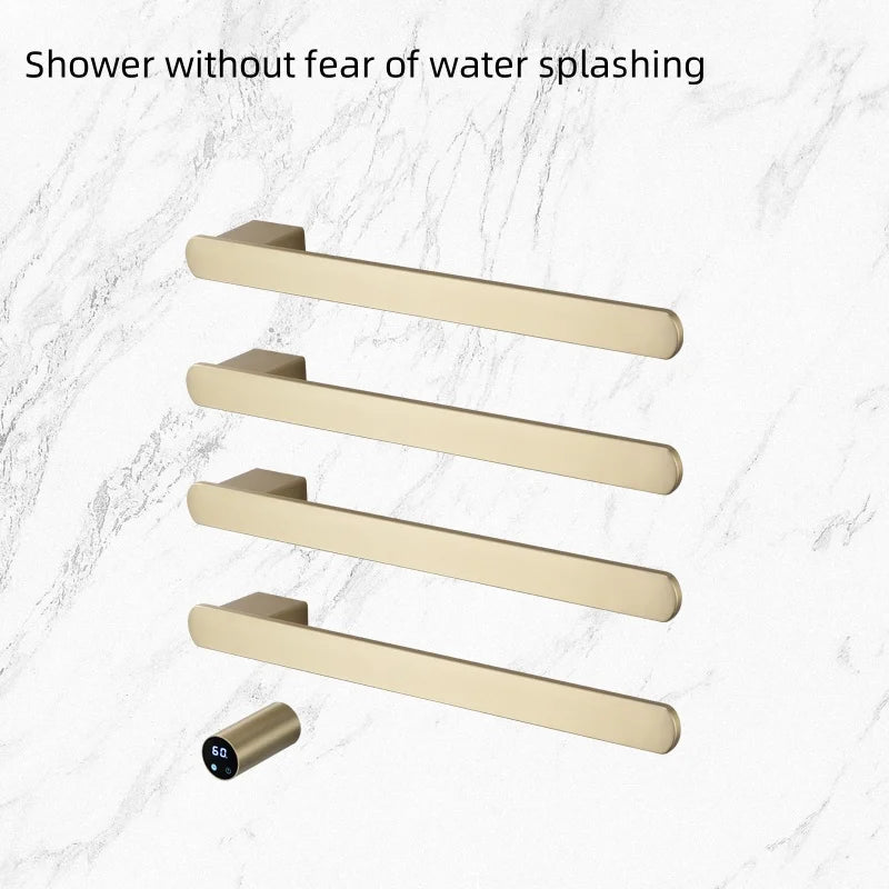 Sleek CleanDesign Electric Heated Towel Rails Bathroom Smart Control Towel Dryer  SS304 Hidden Wire 110V CSA