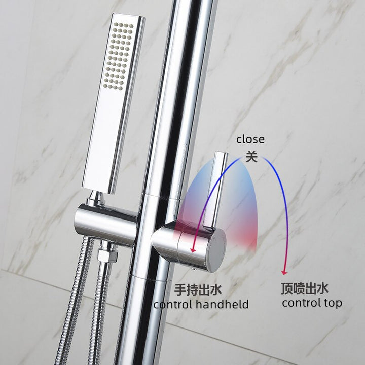 Chrome outdoor pool beach shower