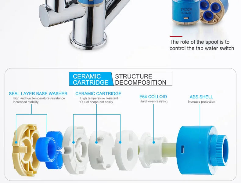 Tap Mixing High Spool Valve 25mm/35mm/40mm Faucet Accessories Ceramic Cartridge Faucet Cartridge Mixer Kitchen Bath Basin Shower