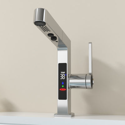 Decepticon-Bar digital display pull out kitchen faucet
