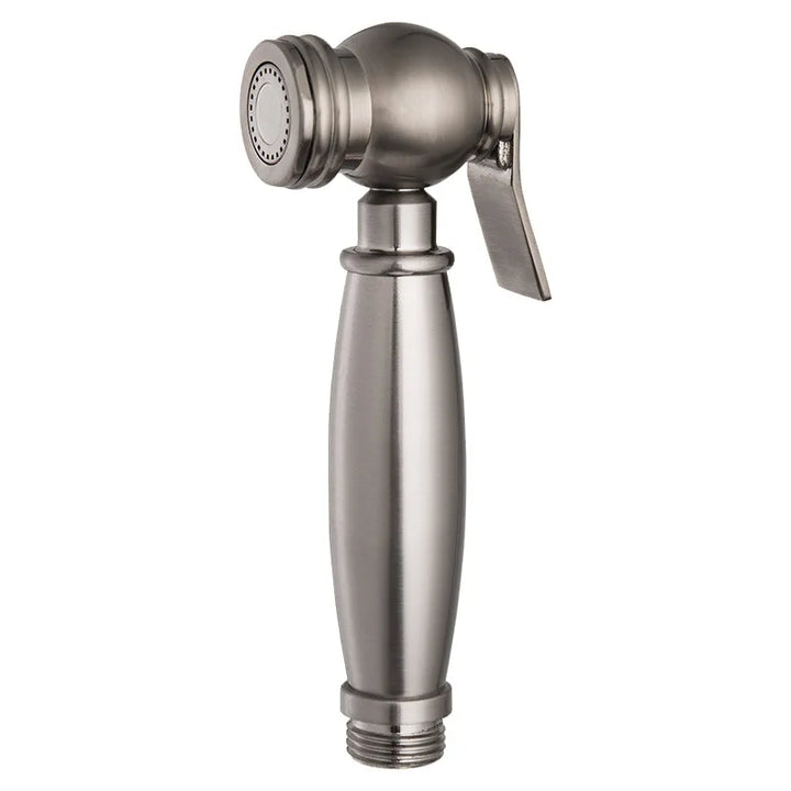 Brushed Nickel Hand Held Bidet Spray Gun Toilet Pressurization Spray Gun