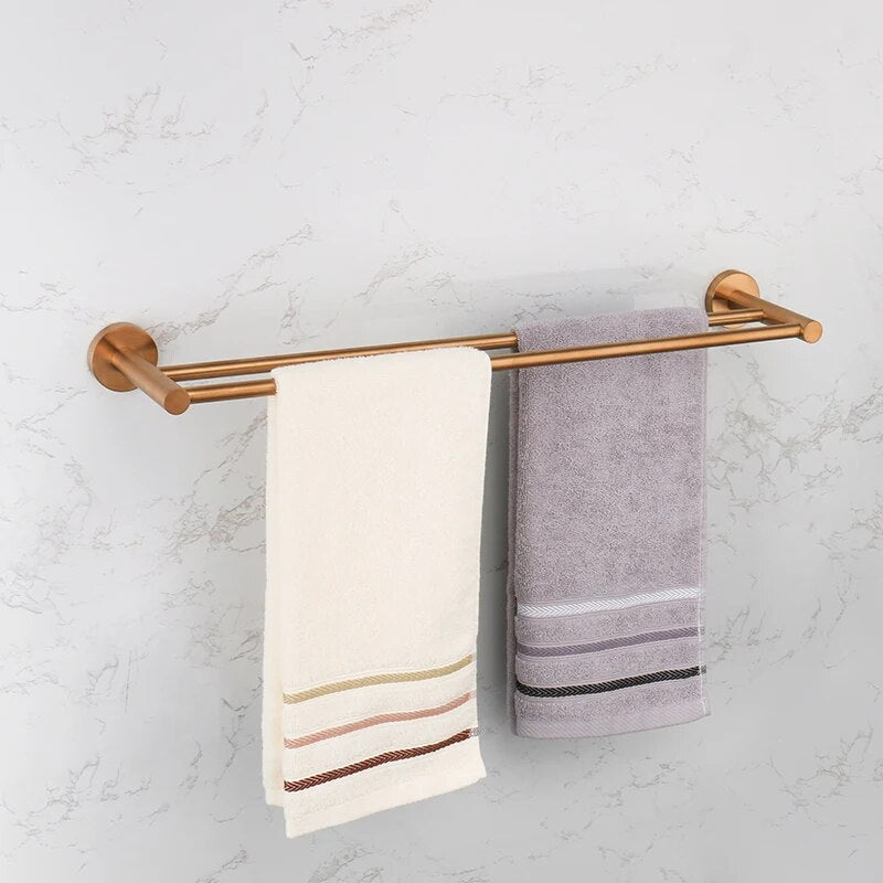 Brushed Rose gold traditional bathroom accessories