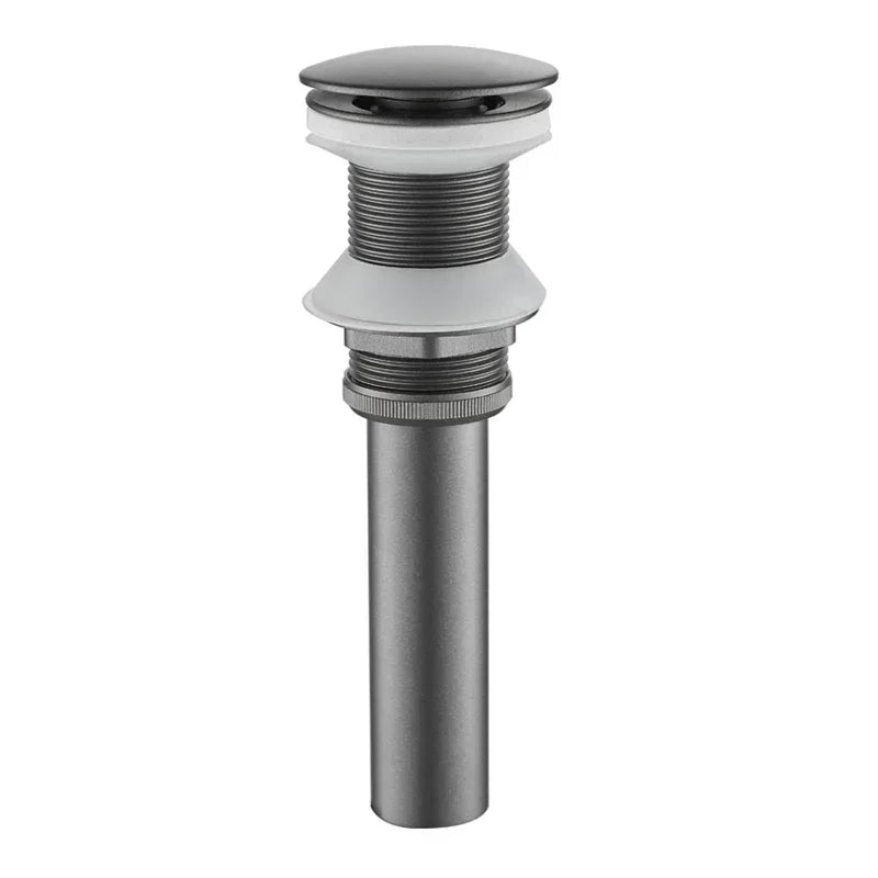 Gun Gray Pop Up Wash Basin Push Down Pop Up Drainer