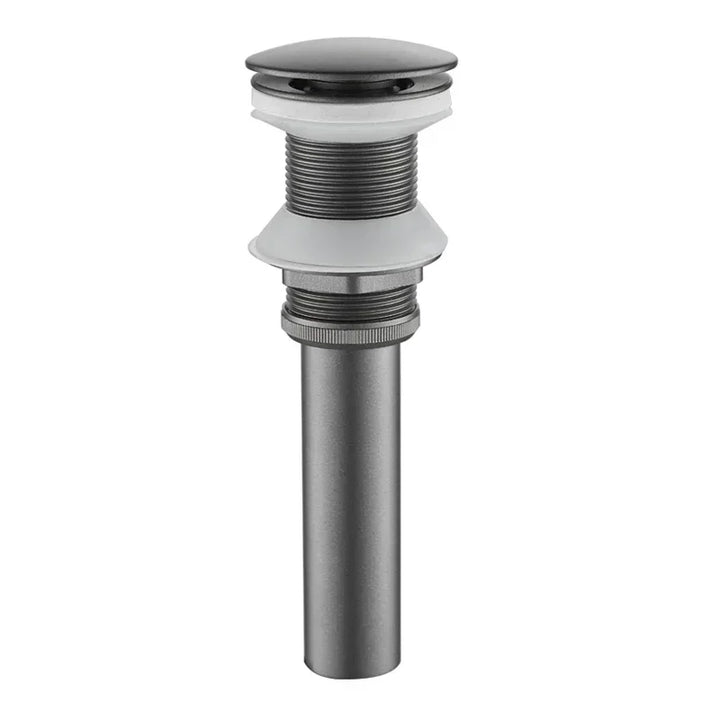Gun Gray Pop Up Wash Basin Push Down Pop Up Drainer