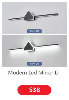 Modern Led Mirror lights lamp for mirror bathroom wall lamp sconce Length680/980mm White/Black/Gold Color Finished