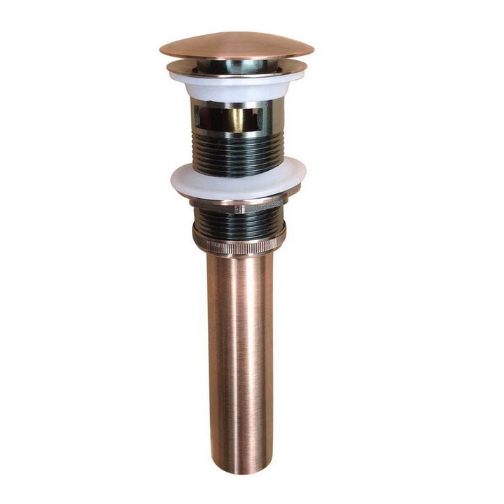 Antique Red Copper Bathroom Lavatory Faucet Vessel Vanity Sink Pop Up Drain Stopper With Overflow Accessories zsd051