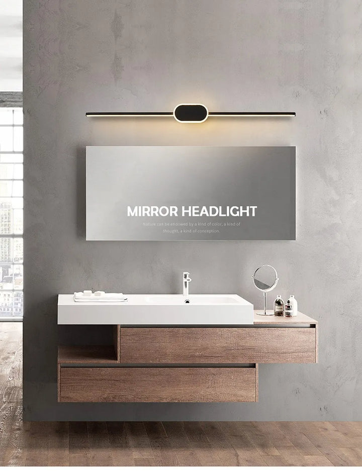 40/60/80CM Mirror Front Lamp  Bathroom Decorative Lights Mirror 40/60/80cm Long Strip Wall Sconces Living Room Indoor Fixture