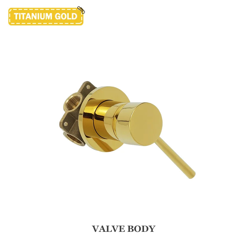 Round Brass Hidden Hot And Cold Water Mixing Valve Bathroom Wall-Mounted Single-Handle Shower Faucet Valve Body