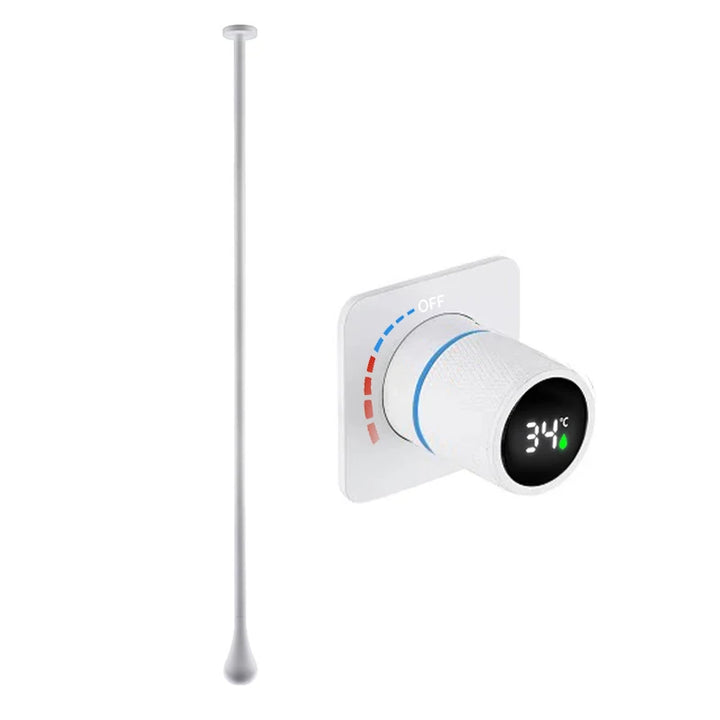 Tear drop digital dial ceiling mounted faucet