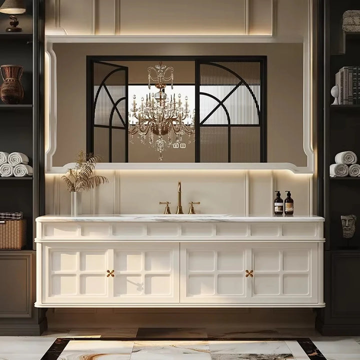 Versaille Custom- French Retro Bathroom Cabinet Space Saver Slim Trendy Display Closet Luxury Skincare Storage Gabinete Decorations Furniture