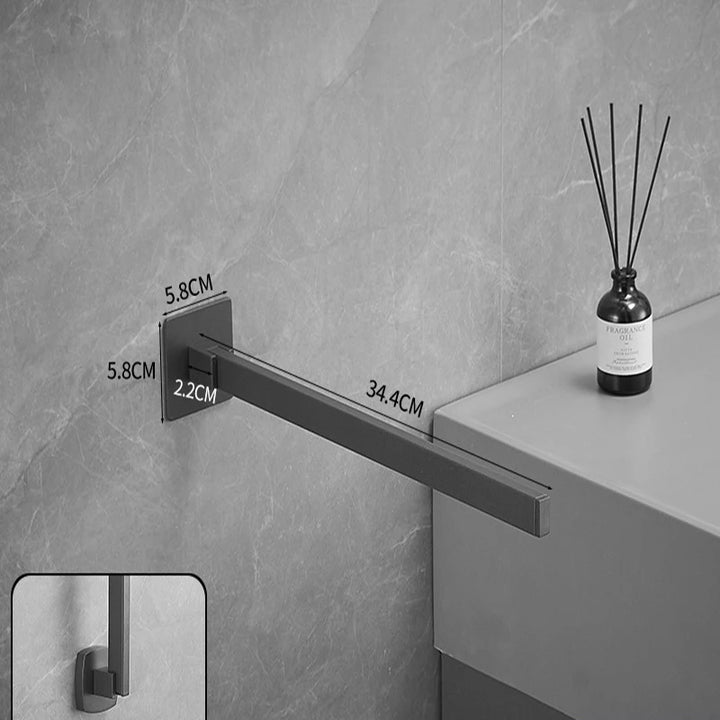 Grey-Chrome Swivel Towel Bar Movable Single Towel Rails Rotation Bathroom Accessories
