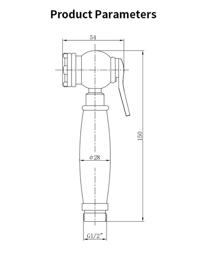 Brushed Nickel Hand Held Bidet Spray Gun Toilet Pressurization Spray Gun