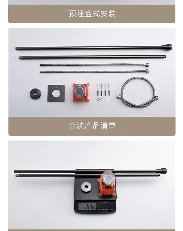 Tear drop digital dial ceiling mounted faucet