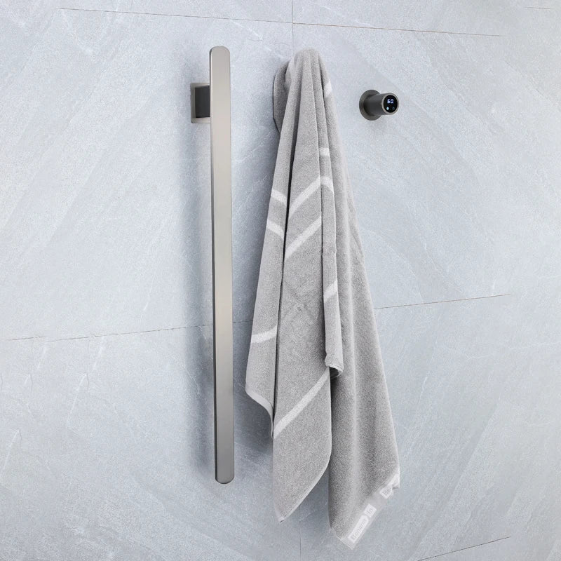 Elemento- Towel Warmer Hidden Wires Electric Heated Towel Rail Temperature Time Control Bath Electric Towel Rack