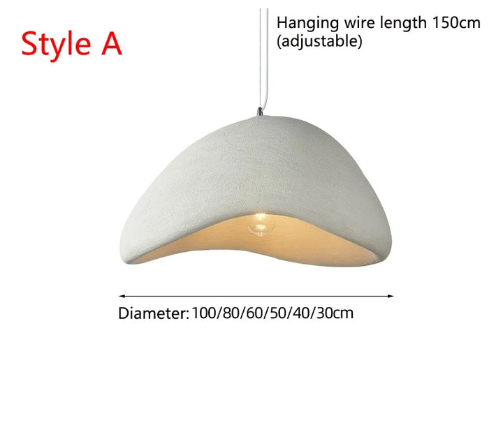 Nordic Wabi Sabi E27 LED Pendant Lights Modern Ceiling Chandelier Lights for Living Room Bedroom Dining Room Loft Hanghing Lamp