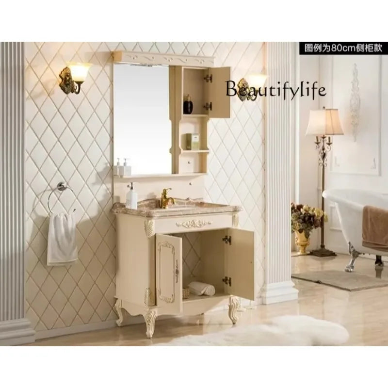 Saint Tropez Luxury Home Bathroom Cabinet Storage Mirror Mobile Bagno Furniture Modern Floor Standing Bathroom Cabinets Drawers Doors