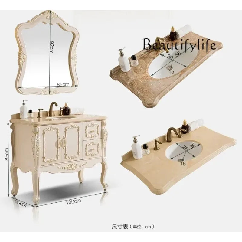 Saint Tropez Luxury Home Bathroom Cabinet Storage Mirror Mobile Bagno Furniture Modern Floor Standing Bathroom Cabinets Drawers Doors