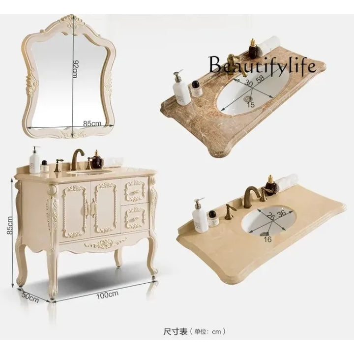 Saint Tropez Luxury Home Bathroom Cabinet Storage Mirror Mobile Bagno Furniture Modern Floor Standing Bathroom Cabinets Drawers Doors