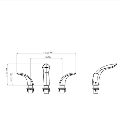 Panama- New 2024 Euro design 8" inch wide spread bathroom faucet