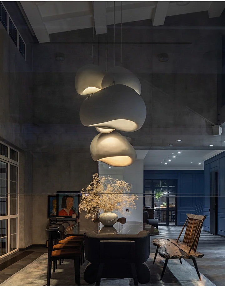 Nordic Wabi Sabi E27 LED Pendant Lights Modern Ceiling Chandelier Lights for Living Room Bedroom Dining Room Loft Hanghing Lamp