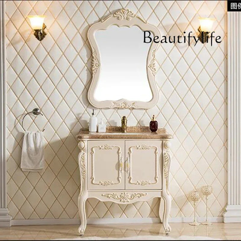 Saint Tropez Luxury Home Bathroom Cabinet Storage Mirror Mobile Bagno Furniture Modern Floor Standing Bathroom Cabinets Drawers Doors