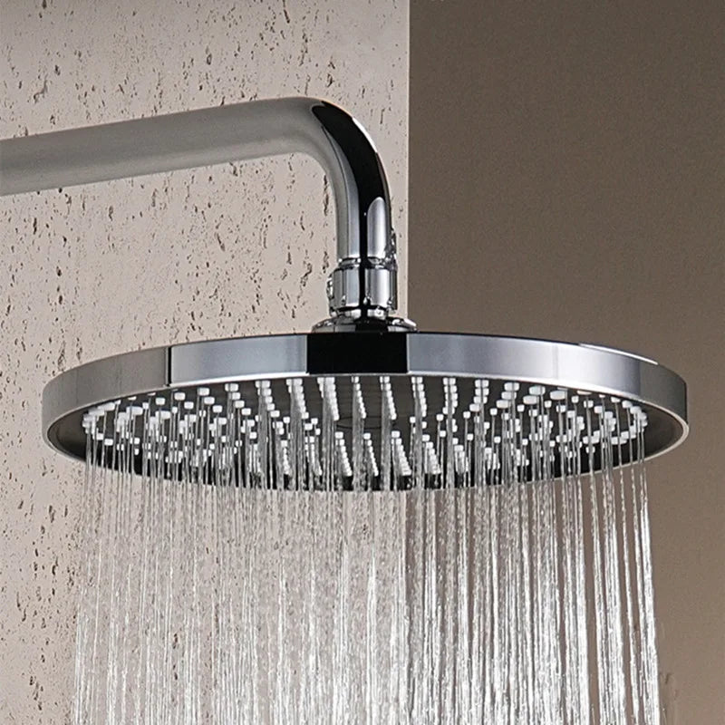 Aria-Brushed gold round  2 way thermostatic shower set