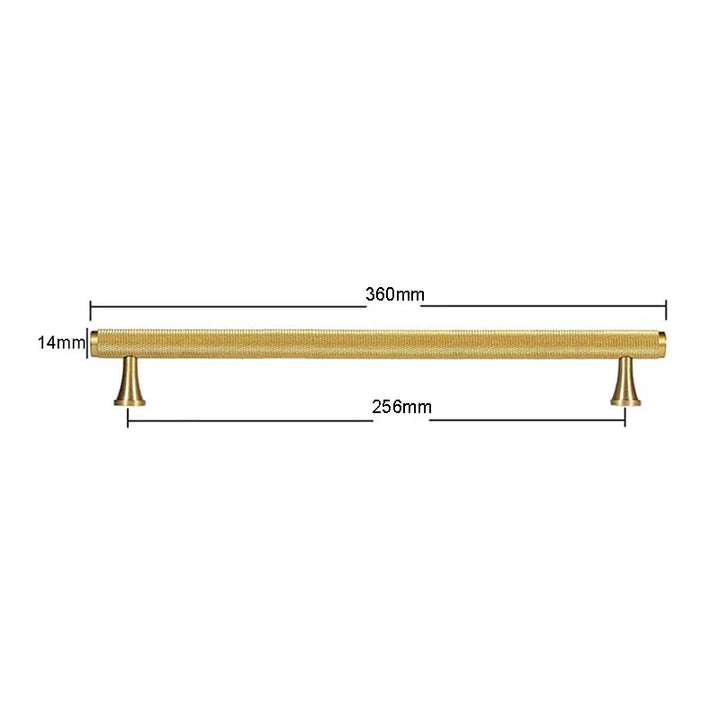 Brass Knurled Cabinet Handles Wardrobe Bar Pull with Baseplate Textured Furniture Door Handle with Baseboard Drawer Knobs