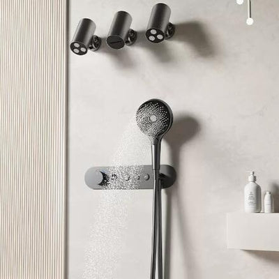 New Nordic Design Round 3 Rain head showers 4 way functions diverter thermostatic shower kit