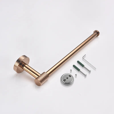 Milano- Round Rose gold polished bathroom accessories set
