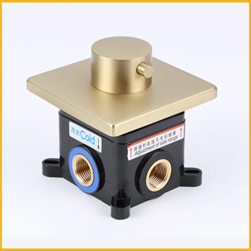 Single Function Mixer Water Tap Bathroom Water Faucets Shower Diverter Valve Black Gold Chrome Round Solid Brass Concealed