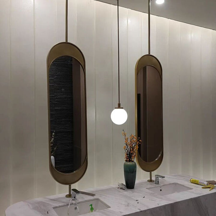 Custom - Ceiling Pendant Oval Mirror Bathroom mirror