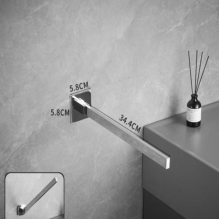 Grey-Chrome Swivel Towel Bar Movable Single Towel Rails Rotation Bathroom Accessories