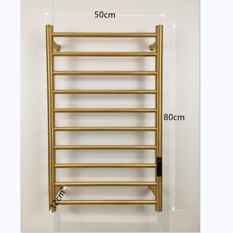 Brushed gold prgramable towel warmer 20"x30"H