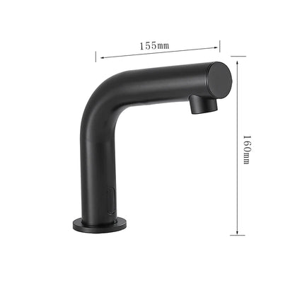 New Black Matte Commercial Single Hole hot and cold bathroom Sensor Faucet kit