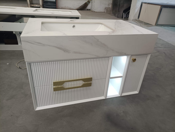 Sienna-Bathroom Vanity completed Set with LED Mirror included 60"