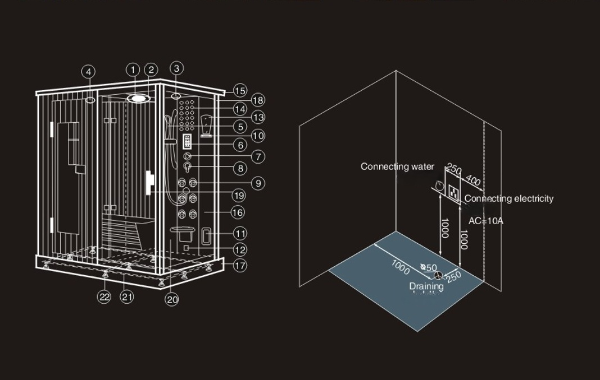 Custom-Multi Function Cabin Steam Sauna Room System 804