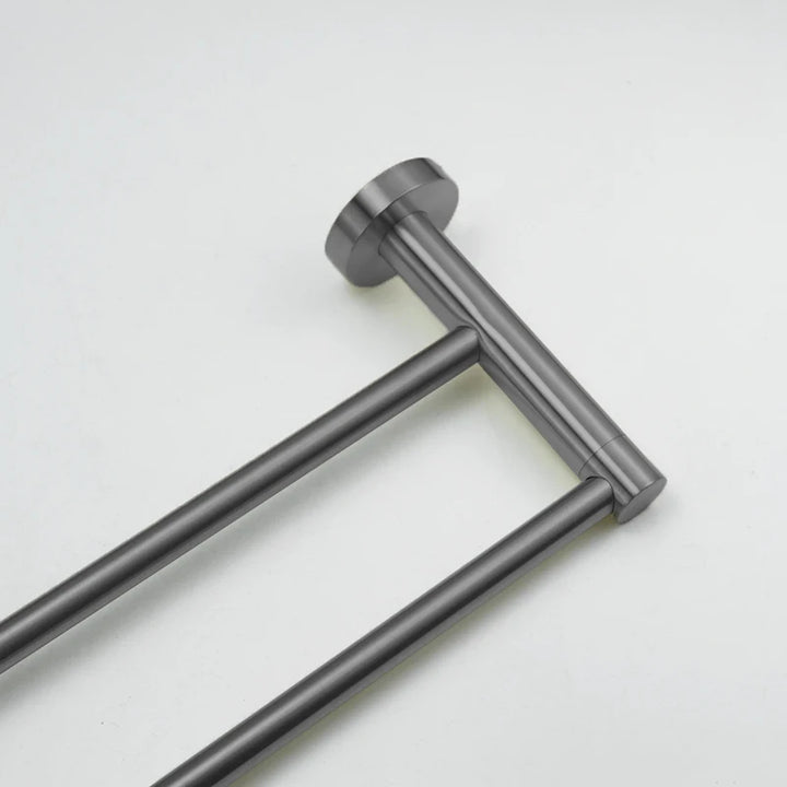 Gray Gun Metal Bathroom Hardware Accessories Cup Rack Towel Rack Toilet Brush Bath Towel Rack Roll Rack Towel Bar Hook Bathroom Wall Rack